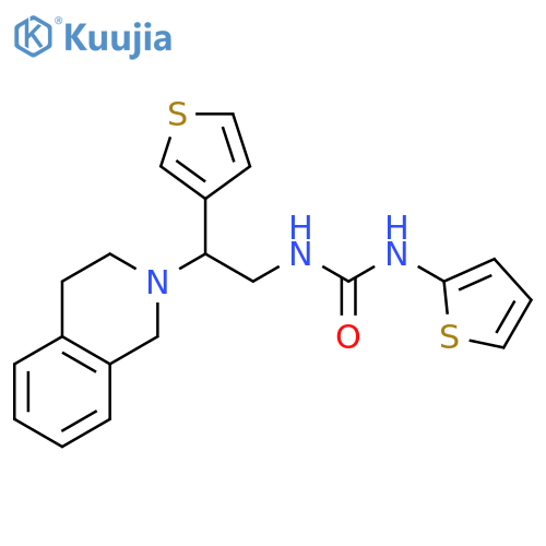 1-[2-(1,2,3,4-tetrahydroisoquinolin-2-yl)-2-(thiophen-3-yl)ethyl]-3-(thiophen-2-yl)urea structure