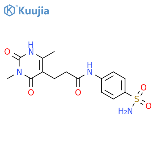 3-(3,6-dimethyl-2,4-dioxo-1,2,3,4-tetrahydropyrimidin-5-yl)-N-(4-sulfamoylphenyl)propanamide structure