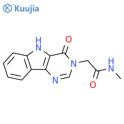 N-methyl-2-{4-oxo-3H,4H,5H-pyrimido[5,4-b]indol-3-yl}acetamide structure