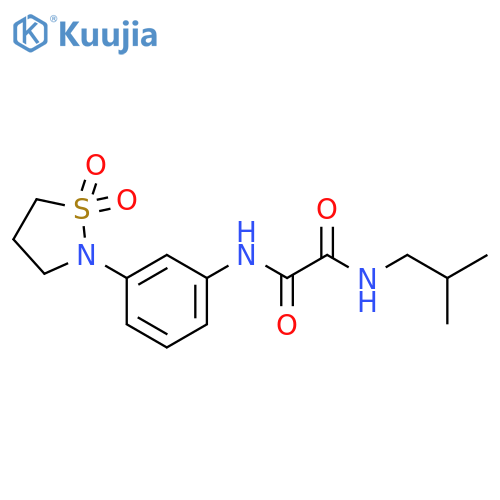 N'-[3-(1,1-dioxo-1lambda6,2-thiazolidin-2-yl)phenyl]-N-(2-methylpropyl)ethanediamide structure