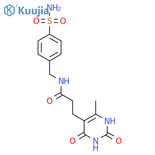 3-(6-methyl-2,4-dioxo-1,2,3,4-tetrahydropyrimidin-5-yl)-N-(4-sulfamoylphenyl)methylpropanamide structure