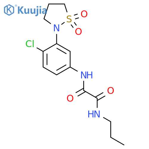 N'-[4-chloro-3-(1,1-dioxo-1lambda6,2-thiazolidin-2-yl)phenyl]-N-propylethanediamide structure