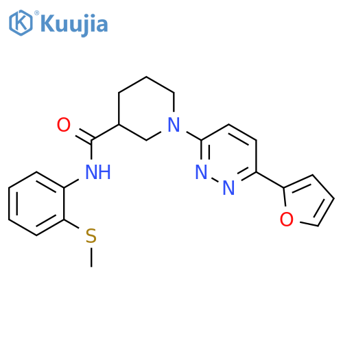 1-6-(furan-2-yl)pyridazin-3-yl-N-2-(methylsulfanyl)phenylpiperidine-3-carboxamide structure