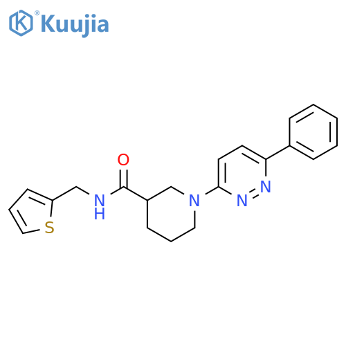 1-(6-phenylpyridazin-3-yl)-N-(thiophen-2-yl)methylpiperidine-3-carboxamide structure