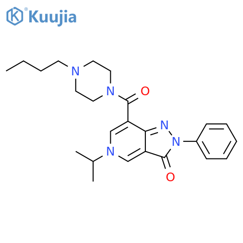 7-(4-butylpiperazine-1-carbonyl)-2-phenyl-5-(propan-2-yl)-2H,3H,5H-pyrazolo[4,3-c]pyridin-3-one structure