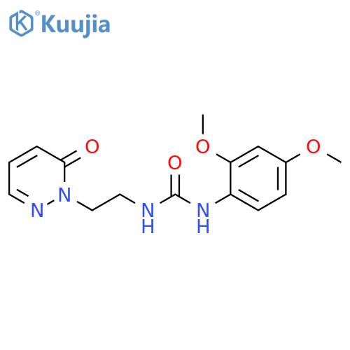 1-(2,4-dimethoxyphenyl)-3-2-(6-oxo-1,6-dihydropyridazin-1-yl)ethylurea structure