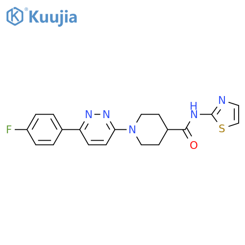 1-6-(4-fluorophenyl)pyridazin-3-yl-N-(1,3-thiazol-2-yl)piperidine-4-carboxamide structure