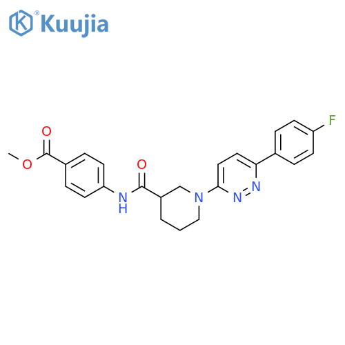 methyl 4-{1-6-(4-fluorophenyl)pyridazin-3-ylpiperidine-3-amido}benzoate structure