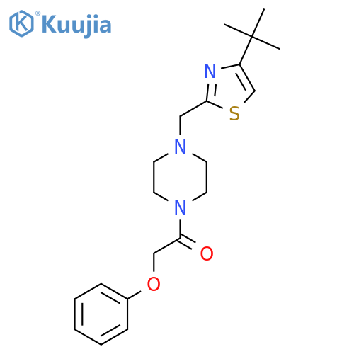 1-{4-(4-tert-butyl-1,3-thiazol-2-yl)methylpiperazin-1-yl}-2-phenoxyethan-1-one structure
