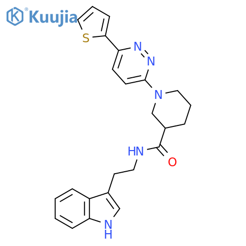 N-2-(1H-indol-3-yl)ethyl-1-6-(thiophen-2-yl)pyridazin-3-ylpiperidine-3-carboxamide structure