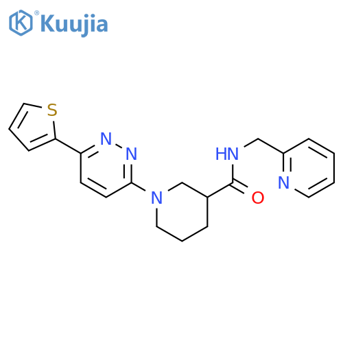 N-[(pyridin-2-yl)methyl]-1-[6-(thiophen-2-yl)pyridazin-3-yl]piperidine-3-carboxamide structure