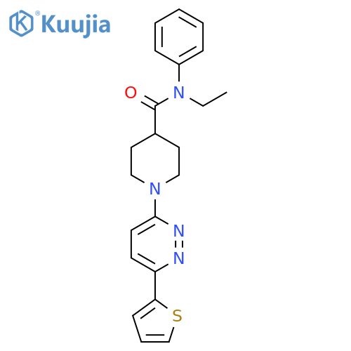 N-ethyl-N-phenyl-1-6-(thiophen-2-yl)pyridazin-3-ylpiperidine-4-carboxamide structure