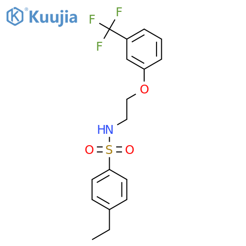 4-ethyl-N-{2-3-(trifluoromethyl)phenoxyethyl}benzene-1-sulfonamide structure