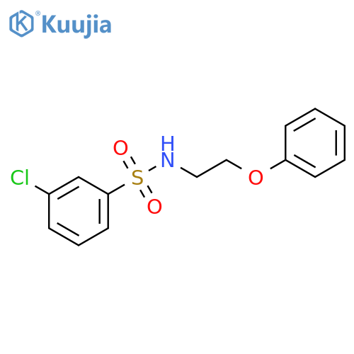 3-chloro-N-(2-phenoxyethyl)benzene-1-sulfonamide structure