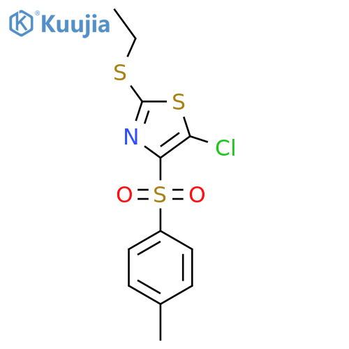 5-chloro-2-(ethylsulfanyl)-4-(4-methylbenzenesulfonyl)-1,3-thiazole structure