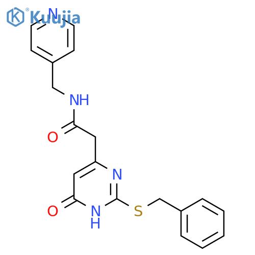 2-2-(benzylsulfanyl)-6-oxo-1,6-dihydropyrimidin-4-yl-N-(pyridin-4-yl)methylacetamide structure