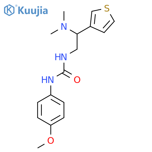 3-2-(dimethylamino)-2-(thiophen-3-yl)ethyl-1-(4-methoxyphenyl)urea structure