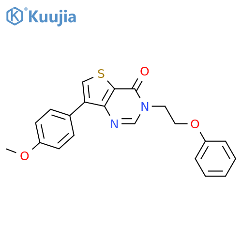 7-(4-methoxyphenyl)-3-(2-phenoxyethyl)-3H,4H-thieno[3,2-d]pyrimidin-4-one structure