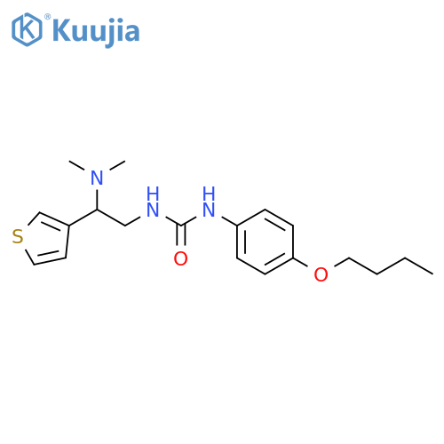 1-(4-butoxyphenyl)-3-2-(dimethylamino)-2-(thiophen-3-yl)ethylurea structure