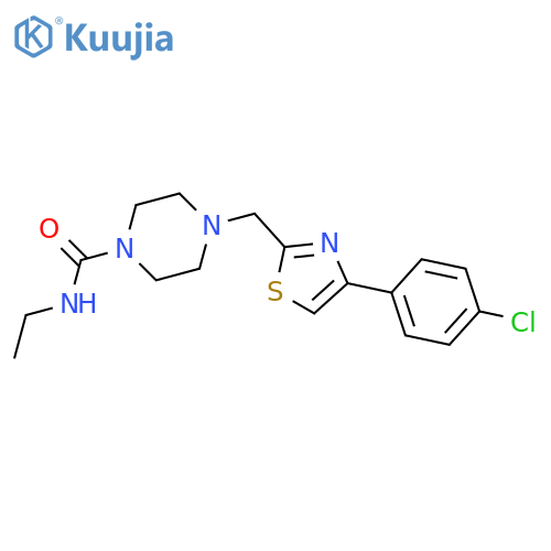 4-{4-(4-chlorophenyl)-1,3-thiazol-2-ylmethyl}-N-ethylpiperazine-1-carboxamide structure