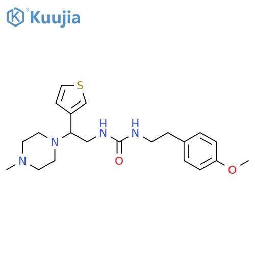 1-[2-(4-methoxyphenyl)ethyl]-3-[2-(4-methylpiperazin-1-yl)-2-(thiophen-3-yl)ethyl]urea structure