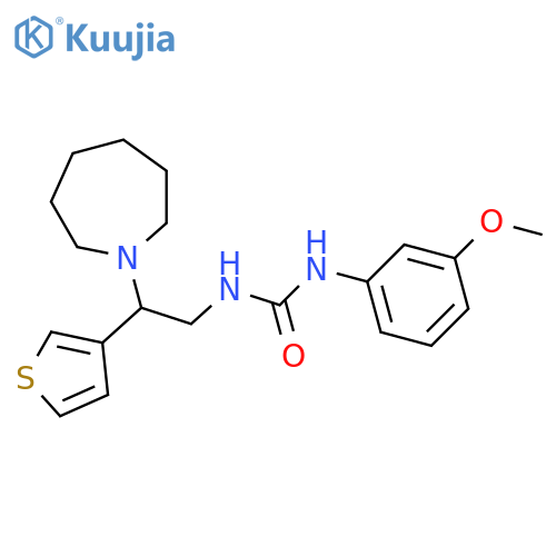 1-2-(azepan-1-yl)-2-(thiophen-3-yl)ethyl-3-(3-methoxyphenyl)urea structure