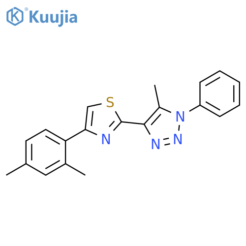 4-[4-(2,4-dimethylphenyl)-1,3-thiazol-2-yl]-5-methyl-1-phenyl-1H-1,2,3-triazole structure