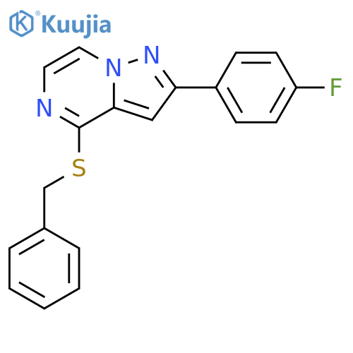 4-(benzylsulfanyl)-2-(4-fluorophenyl)pyrazolo[1,5-a]pyrazine structure