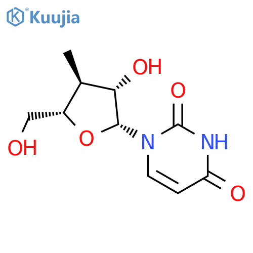 2,4(1H,3H)-Pyrimidinedione,1-(3-deoxy-3-methyl-b-D-arabinofuranosyl)- structure