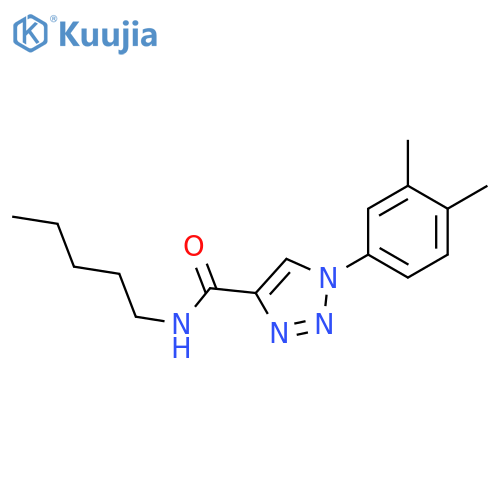 1-(3,4-dimethylphenyl)-N-pentyl-1H-1,2,3-triazole-4-carboxamide structure