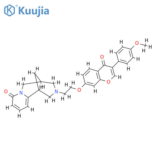 11-(2-{[3-(4-methoxyphenyl)-4-oxo-4H-chromen-7-yl]oxy}ethyl)-7,11-diazatricyclo[7.3.1.0^{2,7}]trideca-2,4-dien-6-one structure