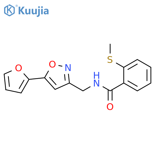 N-{[5-(furan-2-yl)-1,2-oxazol-3-yl]methyl}-2-(methylsulfanyl)benzamide structure