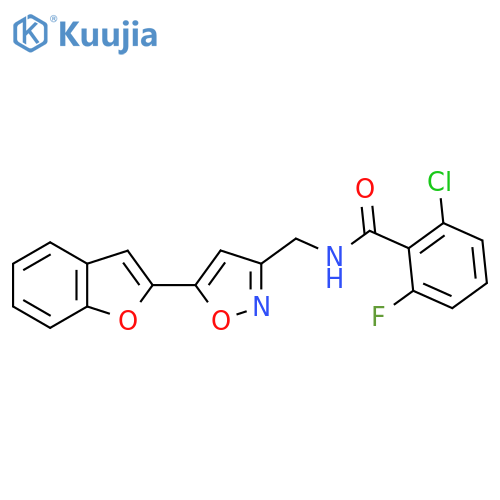 N-{5-(1-benzofuran-2-yl)-1,2-oxazol-3-ylmethyl}-2-chloro-6-fluorobenzamide structure
