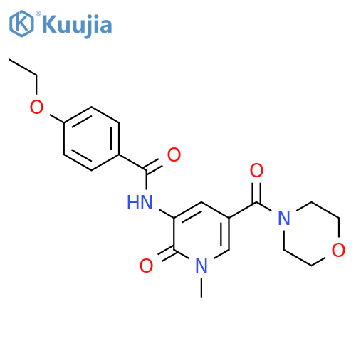 4-ethoxy-N-[1-methyl-5-(morpholine-4-carbonyl)-2-oxo-1,2-dihydropyridin-3-yl]benzamide structure