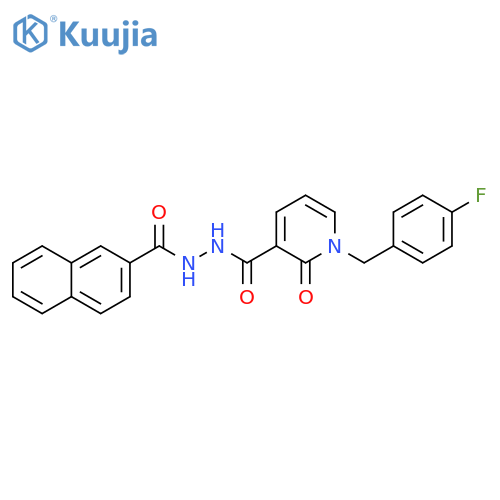 N'-{1-[(4-fluorophenyl)methyl]-2-oxo-1,2-dihydropyridine-3-carbonyl}naphthalene-2-carbohydrazide structure