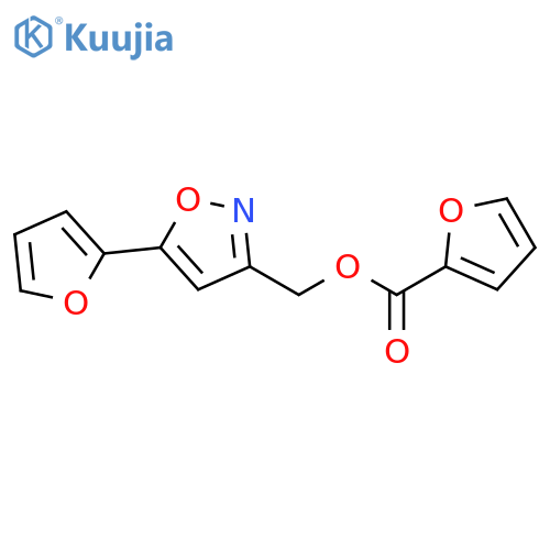 5-(furan-2-yl)-1,2-oxazol-3-ylmethyl furan-2-carboxylate structure