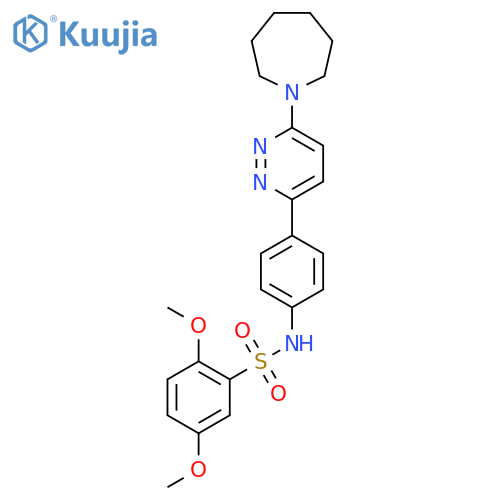 N-{4-[6-(azepan-1-yl)pyridazin-3-yl]phenyl}-2,5-dimethoxybenzene-1-sulfonamide structure