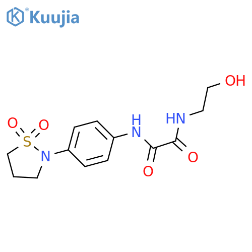 N'-[4-(1,1-dioxo-1lambda6,2-thiazolidin-2-yl)phenyl]-N-(2-hydroxyethyl)ethanediamide structure