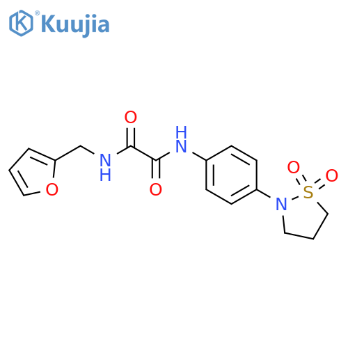 N'-[4-(1,1-dioxo-1lambda6,2-thiazolidin-2-yl)phenyl]-N-[(furan-2-yl)methyl]ethanediamide structure