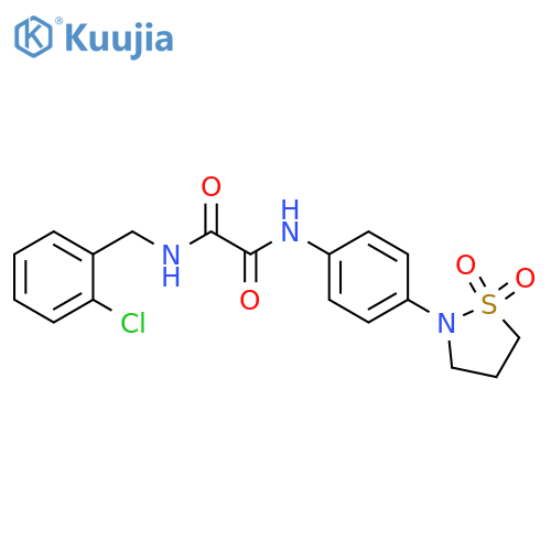 N'-[(2-chlorophenyl)methyl]-N-[4-(1,1-dioxo-1lambda6,2-thiazolidin-2-yl)phenyl]ethanediamide structure