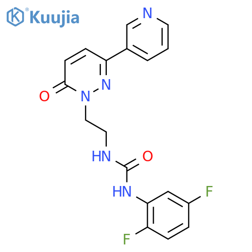 1-(2,5-difluorophenyl)-3-{2-[6-oxo-3-(pyridin-3-yl)-1,6-dihydropyridazin-1-yl]ethyl}urea structure