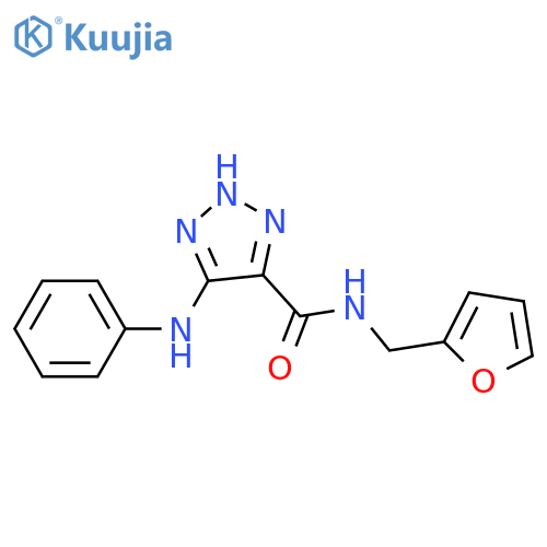 N-[(furan-2-yl)methyl]-5-(phenylamino)-1H-1,2,3-triazole-4-carboxamide structure