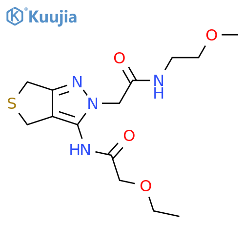 2-ethoxy-N-(2-{[(2-methoxyethyl)carbamoyl]methyl}-2H,4H,6H-thieno[3,4-c]pyrazol-3-yl)acetamide structure