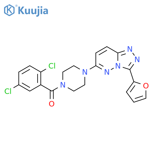 1-(2,5-dichlorobenzoyl)-4-3-(furan-2-yl)-1,2,4triazolo4,3-bpyridazin-6-ylpiperazine structure