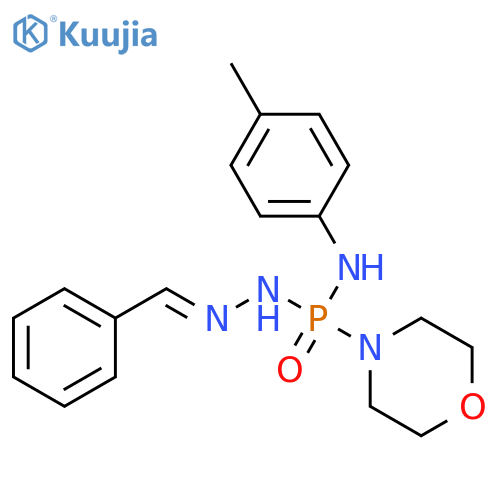 Phosphonamidic hydrazide, N-(4-methylphenyl)-P-4-morpholinyl-2-(phenylmethylene)- structure
