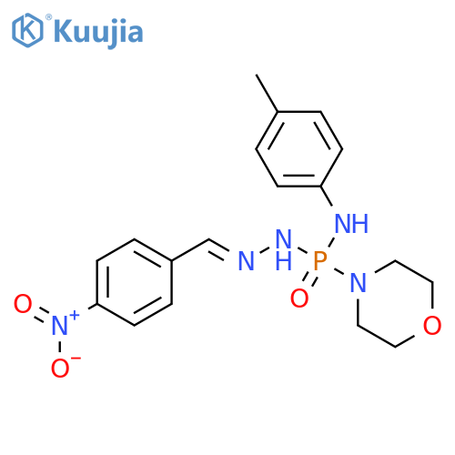 Phosphonamidic hydrazide, N-(4-methylphenyl)-P-4-morpholinyl-2-[(4-nitrophenyl)methylene]- structure