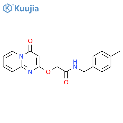 N-[(4-methylphenyl)methyl]-2-({4-oxo-4H-pyrido[1,2-a]pyrimidin-2-yl}oxy)acetamide structure