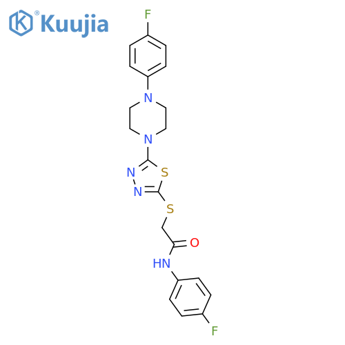 N-(4-fluorophenyl)-2-({5-4-(4-fluorophenyl)piperazin-1-yl-1,3,4-thiadiazol-2-yl}sulfanyl)acetamide structure