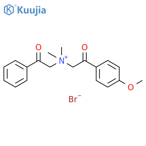 Benzeneethanaminium, 4-methoxy-N,N-dimethyl-β-oxo-N-(2-oxo-2-phenylethyl)-, bromide (1:1) structure
