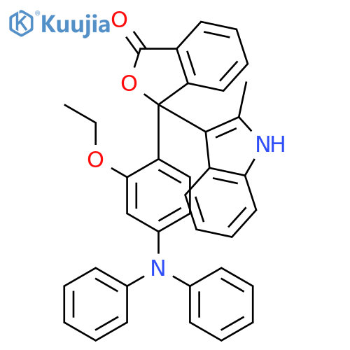1(3H)-Isobenzofuranone, 3-[4-(diphenylamino)-2-ethoxyphenyl]-3-(2-methyl-1H-indol-3-yl)- structure